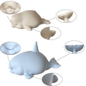 Whale silicone mold for aromatherapy candles and DIY resin ornaments in two colors