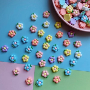Colorful glossy resin frangipani flower charms for DIY crafts and phone case decoration