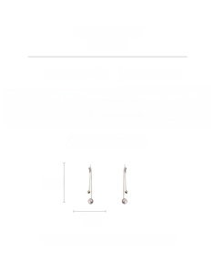Size chart showing 7.5cm length tassel earrings with zircon and faux pearls detail