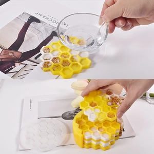 Moule en silicone nid d'abeille pour dessous de verre et boîte de rangement en résine DIY