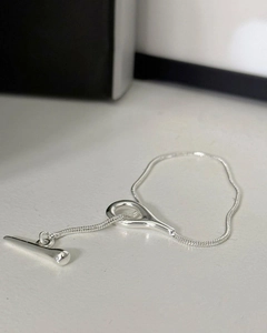 S925 Sterling Silver Snake Bone Chain Necklace For Women Minimalist Toggle Clasp Clavicle Chain Fashionable Plain Necklaces Jewelry Gift