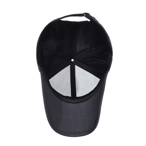 Casquette de baseball noire classique pour hommes avec boucle métallique réglable au dos