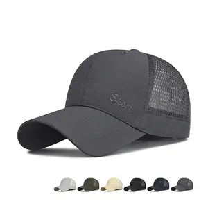 Mesh Baseball Cap Breathable Quick Dry Sun Protection Outdoor Sports Trucker Hat Adjustable For Men Women