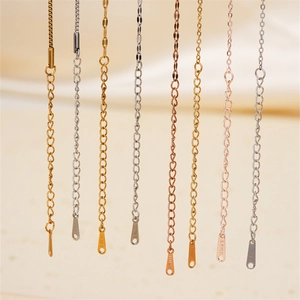 Necklace Chains Stainless Steel DIY Jewelry Making Findings Lightweight With Lobster Clasp Extension For Accessories