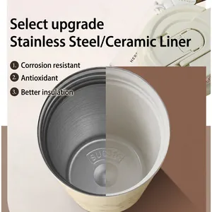 SUS316 stainless steel vs ceramic coating liner for insulated coffee travel mug