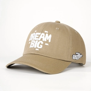 Khaki Dream Big bestickte Baseballkappe mit verstellbarem Riemen und Vintage-Stil für Damen
