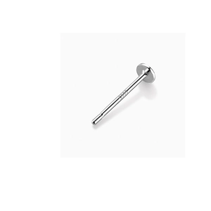 Orecchini a perno minimalisti in argento sterling S999 con base tonda e marchio di purezza