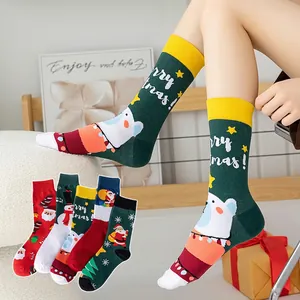Lot de chaussettes de Noël avec motifs père Noël et bonhomme de neige festifs