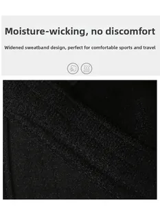 Detail view of the wide sweatband design for men's winter hats for moisture wicking