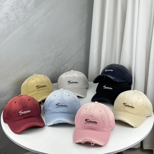 Casquette De Baseball Distressed Coton Broderie Fantastic Streetwear Rétro Bord Incurvé Chapeau Soleil Réglable Unisex