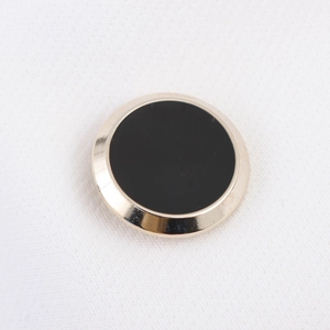 Classic round black and gold metal button accessory for women's professional suits
