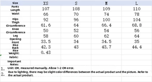 Tableau des tailles détaillé pour tailleur pantalon ajusté femme mesurant de XS à L
