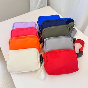 Multi-color nylon waist bags in nine vibrant shades for outdoor sports and casual wear