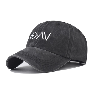 Baseball Cap Washed Cotton Distressed Embroidery Vintage Adjustable Sun Hat For Men Women Casual Outdoor