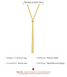 Maßtabelle für goldene Schlangenkette aus Titanstahl mit verstellbarer Metallperle