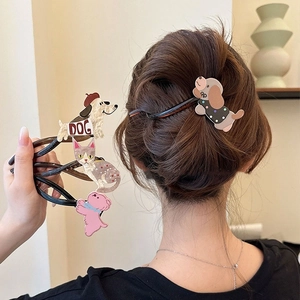 Pince À Cheveux Acrylique Mignon Animal Chien Chat Pour Femmes Filles Doux Résine Requin Épingle À Cheveux Accessoires