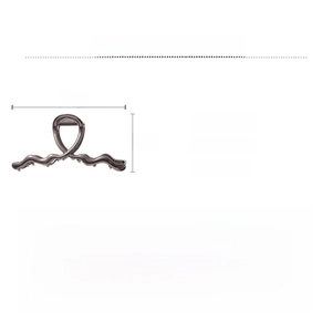Detail view of 11cm metal wave hair claw clip with alloy material specifications