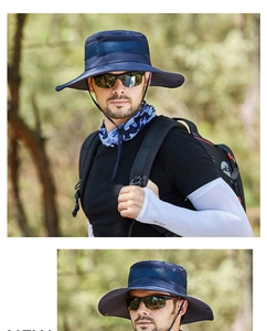 Outdoor-Sonnenschutz-Set mit Fischerhut, Netzeinsätzen und Camouflage-Gesichtsmaske