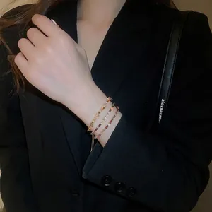 Chic gold-plated three-piece stackable bracelet set with colorful rainbow zircon stones