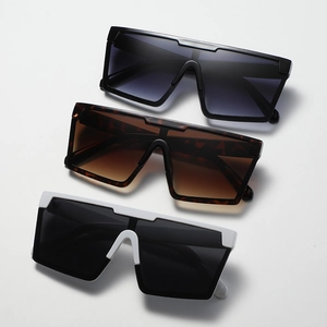 Oversized square sunglasses for men and women in black, tortoiseshell, and white frames