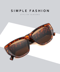 Détail macro de la monture de lunettes de soleil écaillée et verres marron foncé chic