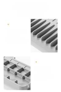 Detail of silicone drainage mat showing 3.8mm thick support bars and hollow back design