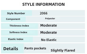 Size chart for vintage washed flare jeans with material and fit specifications