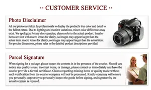 Customer service info graphic showing shipping policy and delivery notice details