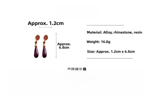 Détails des dimensions 1,2cm x 6,8cm des boucles d'oreilles gothiques avec tiges en argent