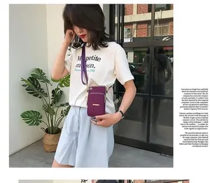 Fashionable purple nylon mini crossbody bag shown on a model for daily outdoor use