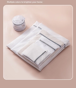 Various sizes of mesh laundry bags set for delicate clothing and sweater protection