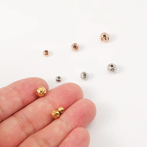 Hammered stainless steel spacer beads in gold, silver and rose gold for DIY jewelry