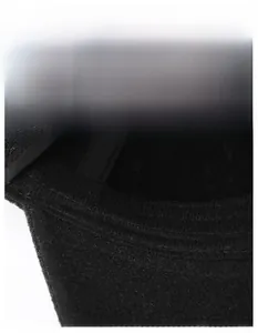 Detail view of the wide moisture-wicking sweatband inside a fleece baseball cap