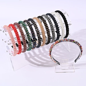 Lot de serre-têtes tendance en perles de cristal pour femmes aux styles tissés variés