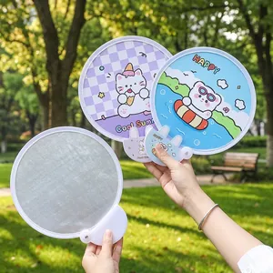 Tragbarer faltbarer Cartoon-Handfächer und Fotoreflektor mit süßen Tiermotiven