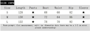 Detailed size information chart for sexy lace patchwork backless long dress in cm