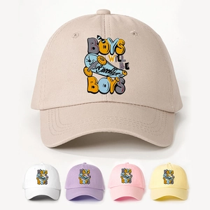 Boys Baseball Cap Cotton Polyester Adjustable Sun Hat Graffiti Skateboard Print Street Style For Kids