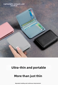 Litchi pattern leather wallets in pink blue grey and black with multi-slot folding design