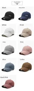 Collage of breathable quick-dry baseball caps in nine colors with mesh side panels