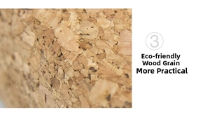 Close-up of eco-friendly cork texture showing grain details on travel storage bags