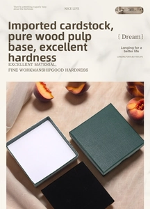 Macro shot of Laini texture jewelry gift box made of premium wood pulp cardstock