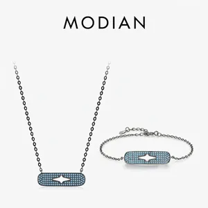 925 Sterling Silver Necklace And Bracelet Jewelry Synthetic Turquoise Starburst Cutout Vintage Black Gold Plated Women