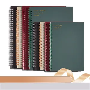 Spiral Notebook Frosted PP Cover Ruled Paper Journal For Office And School Morandi Color Stationery