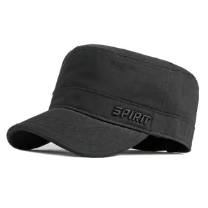 Berretto Cadet In Cotone Cappello Militare A Cima Piatta Traspirante Ricamo Spirit Sport All'aria Aperta Protezione Solare Unisex