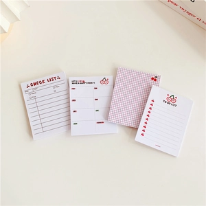 Cute Cherry Memo Pad Paper To Do List Weekly Plan Notebook Stationery For Students Office Notes Non Adhesive Checklist