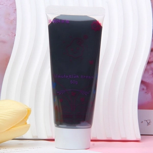 Detailed view of 50ml black simulation cream glue tube for DIY phone case crafting