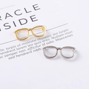 Minimalist gold and silver eyeglass frame pins in high-grade alloy metal