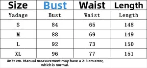 Size chart for V-neck elegant dress with detailed bust, waist, and length measurements in cm