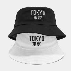 Cappello Alla Pescatora In Cotone Ricamo Lettere Tokyo Protezione Solare Outdoor Casual Streetwear Per Uomo Donna