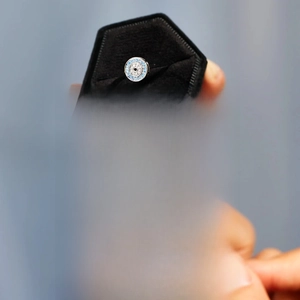 S925 sterling silver spinning evil eye fidget ring in black velvet box with message card